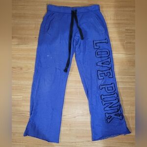 Victoria's Secret PINK Y2K 2011 Rare Flared Blue/Black Sweatpants Size S